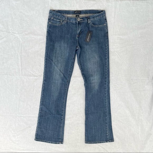 Jules+James Belle Indigo Relaxed Boot Cut Jeans - 12 - Picture 1 of 7
